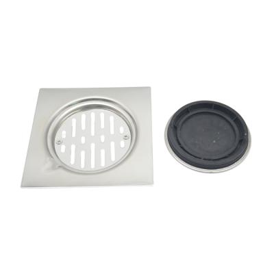 China 20*20cm Hardware Stainless Steel Sewage System Accessory Sanitary Rubber Floor Drain Kitchen Bathroom Toilet Antirust for sale