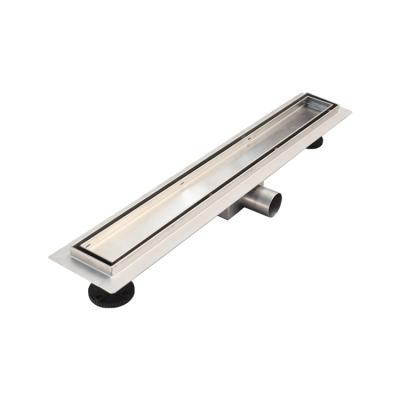 China Europe Hotel Bathroom 304 Rustproof Stainless Steel Style Customized Linear Tile Insert Long Shower Drainer Linear Floor Drain for sale