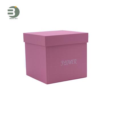 China OEM Handmade Factory Luxury Rose Perfume Flower Packaging Boxes Cardboard Square Gift Box For Watch And Necklace Jewelry Package for sale