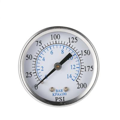 China Dry Iron 50mm 14Bar 200Psi Pressure Gauge Gauge For Diesel Oil And Water for sale