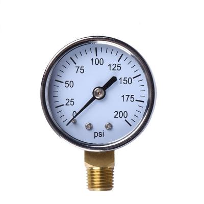 China Dry Iron 2 Inch 200Psi Pressure Gauge Gauge For Diesel Fuel And Water for sale