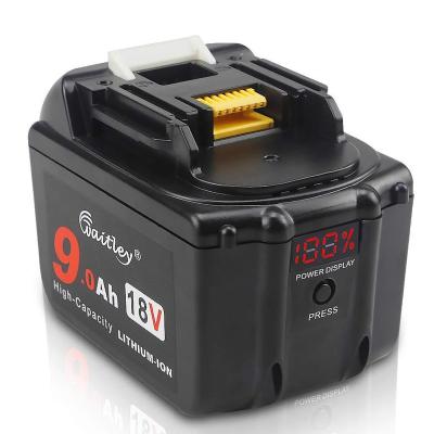 China Power Tools 18V 9.0Ah BL1890 Replacement Battery For BL1860 BL1850 BL1830 LXT-400 18volt Cordless Drill With LED Power Display 9ah for sale