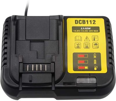 China Universal battery charger DCB112 10.8V and 18V lithium-ion battery charger compatible with Dewalt DCB101 DCB105 DCB115 DCB120 DCB127 DCB206 DCB205 DCB201 for sale