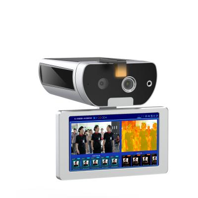 China Face Recognition Body Temperature Camera Multi-Person Black Body Thermal Imaging CCTV Camera with Touch Screen for sale