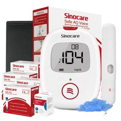 China Multi-coloring Voice Broadcast and Indicator Digital Portable Medical Blood Glucose Meter CE Certificated Smart Sugar Glucose with Test Strip Blood Glucometer Glucose Meter for sale