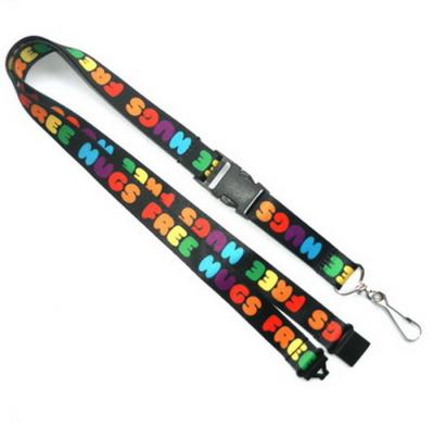 China Colorful Heat Transfer Lanyard , Swivel Hook Lanyard 20mm Width for sale