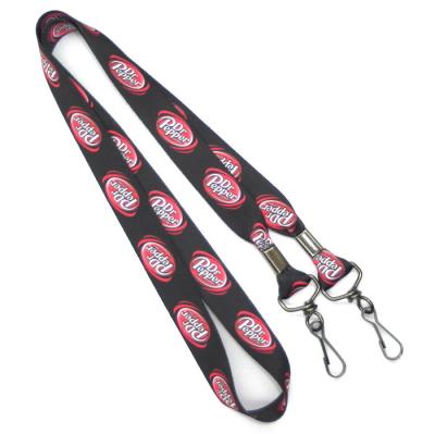 China Colored Dye Sublimation Neck Lanyard For ID Badges With Metal String for sale