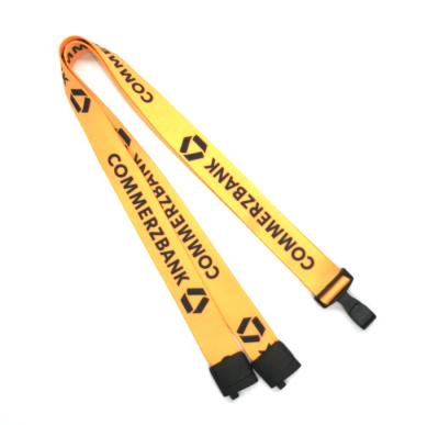 China Safety Break Away Heat Transfer Lanyard Yellow For Sport Games for sale