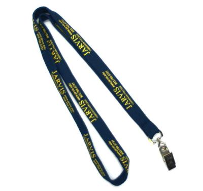 China 15mm Wide Tubular Silk Screen Printing Lanyards With Metal Clip for sale