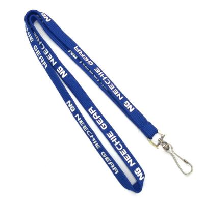 China Polyester Tube Silk Screen Printing Lanyards For Company ID Holder for sale