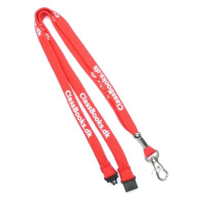 China Silk Screen Printed Tubular Lanyards Red For Business Conference for sale