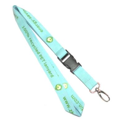 China Recycled PET ID Neck Lanyard Strap With Metal Egg Hook For Children for sale