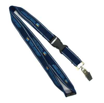 China Security ID Card Holder Reflective Lanyard With Silk Screen Printing Logo for sale