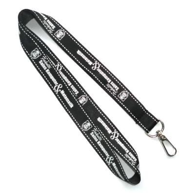 China Reflective Silk Screen Printing Lanyards With Metal Spring Hook for sale