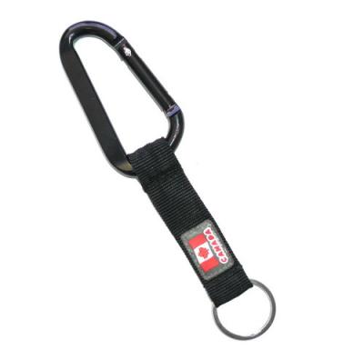 China Durable Carabiner Key Ring With PP Silk Screen Printing Lanyard for sale