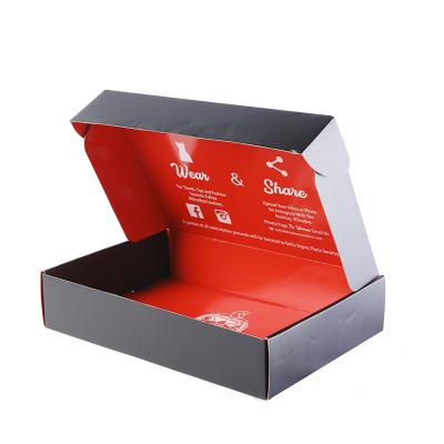 China Recycled Materials Wholesale Custom Logo Printed Cardboard Black Gift Packaging Box for sale