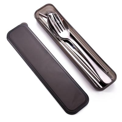 China Straw And Personalized Camping Chopsticks Travel Stainless Steel Flatware Metal Cutlery Set With Case for sale