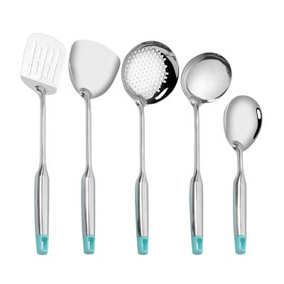 China Sustainable China Stainless Steel Utensils Manufacturers Cooking Tools Copper Hotel Home Kitchen Utensil Set for sale