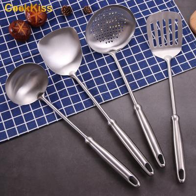 China Sustainable Food Grade Wholesale Personalized Kitchen Accessories Stainless Steel Utensil Set New Cooking Tools for sale