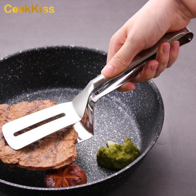 China Viable Stainless Steel Tong Custom Bread Clip BBQ Pastry Food Barbecue Tongs for sale