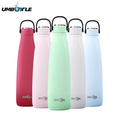 China RICOOL Sustainable Food Grade Custom Double Wall Stainless Steel Vacuum Insulated Water Bottle for sale