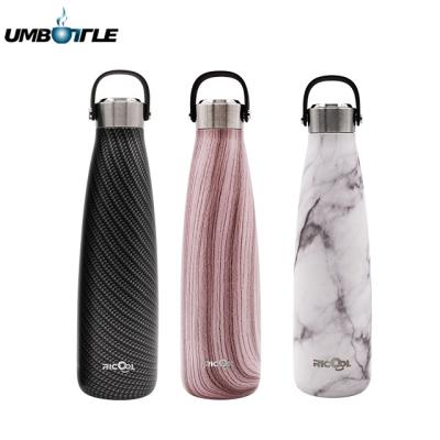 China RiCool Sustainable Professional Made 500ml Double Wall Insulated Stainless Steel Water Bottle for sale