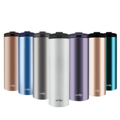 China Factory Direct Wholesale 15oz White Stainless Steel Travel Mugs Disposable Double Wall Vacuum Cup Tumbler for sale