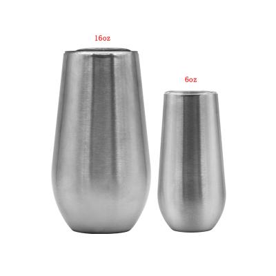 China Wholesale Disposable Leakproof Coffee Mug Wine Beer Stainless Steel Tumbler With Plastic Lid for sale