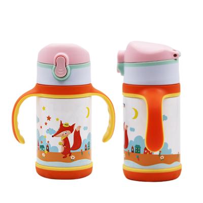 China PORTABLE Kids Insulate Vacuum Stainless Steel Drink Water Bottle With Straw for sale