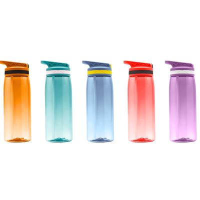 China Sustainable BPA Free Wholesale Tritan Drink Water Bottle Sports Plastic Bottle With Straw Lid for sale