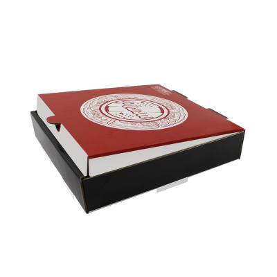 China New Material Design Red Recycled Pizza Box With Logo Custom Food Box Paper Pizza Box Various Size Corrugated Packaging for sale