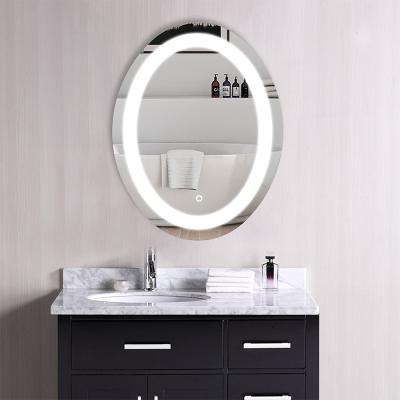 China Illuminated Led Lighted Bathroom Mirror And Hotel Beauty Round 2021 Lighting Wall Mounted Fogproof LED Mirror Light for sale