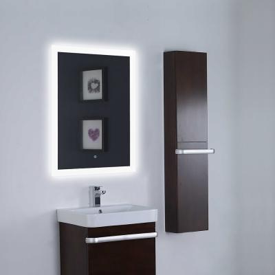 China Bathroom Magnifying Square Mirror And Frameless Aluminum Frame LED Backlit Mirror Fog Resistant Bathroom Mirror for sale