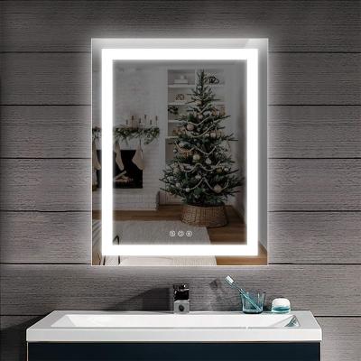 China Magnifying LED Mirror Bathroom Light China Factory Price ETL Listed Framed Certificate For Fog Resistant LED Mirror for sale