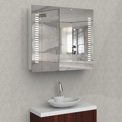 China Bright New Bright Modern Bathroom Make Up Mirror Cabinet With Demister for sale