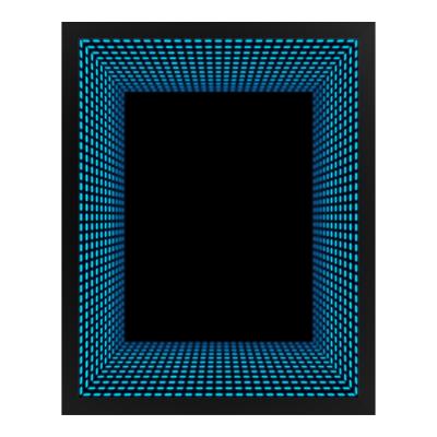 China Luxury Hotel Bathroom 3D LED RGBW LED Infinity Magnifying Wall Mirror Frameless Custom Decorative Wall Mounted Infinity Mirror for sale