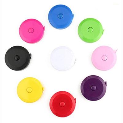 China Soft Cheap Promotional Custom Retractable Your Logo 1.5m Mini Round Retractable Colorful Plastic Tape Measure for sale