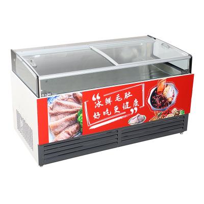 China Commercial Double Temperature Dual Temperature Supermarket Refrigerator Equipment for Cooked Food Fresh Meat Freezer for sale