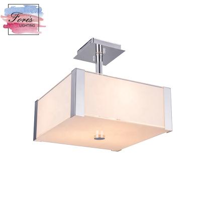 China OEM Chrome Single Ceiling Lamp Pendant Semi Flush Mount Recessed Modern Home Hanging Ceiling Lights European E26 Ceiling Lamp for sale