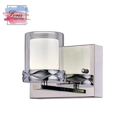 China Modern LED Bathroom Wall Light with cETL Lamp Glass Cover Vanity Light Modern Glass Light for sale