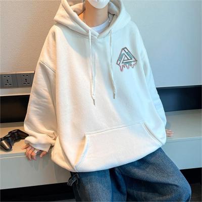 China Anti-Shrink OEM Free Sample Men Hoodie Set Sweatshirt 50 Cotton 50 Polyester Long Sleeve Printed Oversize Pullover Hoodies Wholesale Black for sale