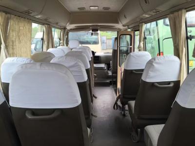 China 23 seats used Toyota diesel coaster bus left hand drive   engine 6 cylinder   japan coaster bus toyota Te koop