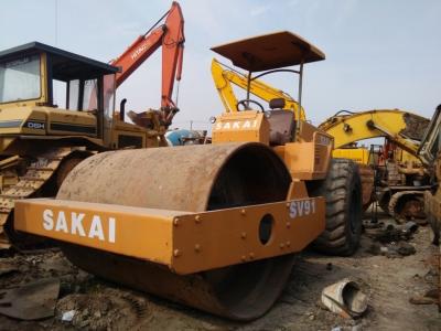 Chine le compacteur utilisé SAKAI a employé le modèle SV90 SV91 de rouleau de route fait dans le rouleau lisse vibratoire de tambour du Japon utilisé à Changhaï à vendre