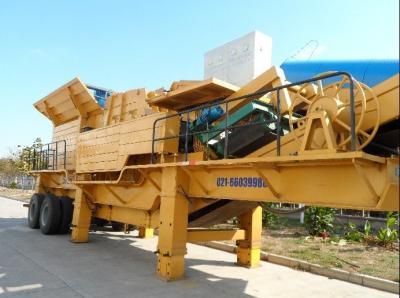 China Wheel Mounted Mobile Crushing Station  vertical shaft impact crusher small stone crusher crushing mobile stone crusher for sale