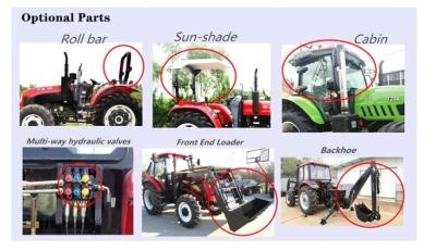 China China Factory Supply 55HP 4WD Mini/front tyre Garden/Orchard/Agricultural/flat tyre Farm Tractor tractor with front end Te koop