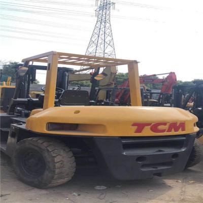 China Used Japan Made Tcm Forklift Fd70, 7 Ton Used Diesel Forklift with 3 Stages and Side Shift Te koop