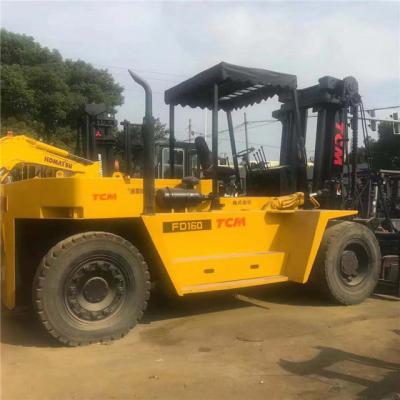 China Carretilla elevadora usada Tcm 16 Ton Diesel Forklift Made en Japón, carretilla elevadora de Tcm Fd160 con el buen motor en venta