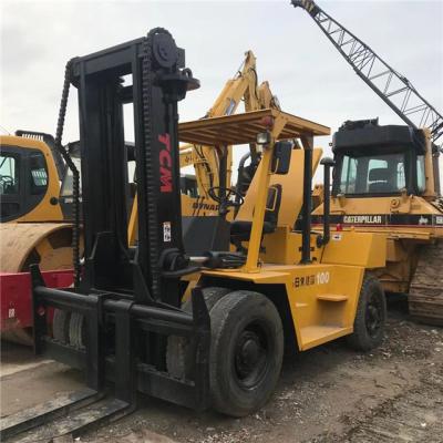 China Tcm usado 10 Ton Forklift, etapas diesel de la carretilla elevadora 2 de la alta etapa hechas en Japón en venta