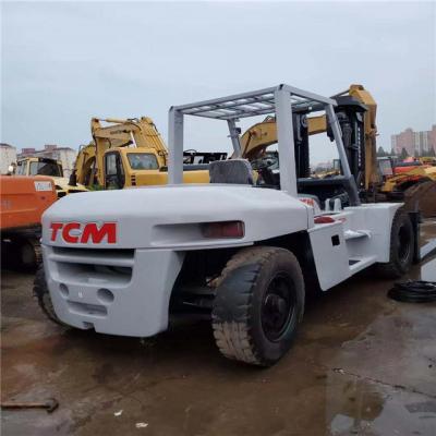 China Used Tcm Fuel Forklift 10 Ton, Japan Forklift Fd100 Diesel Forklift with 2 Stages 2 Livers Te koop