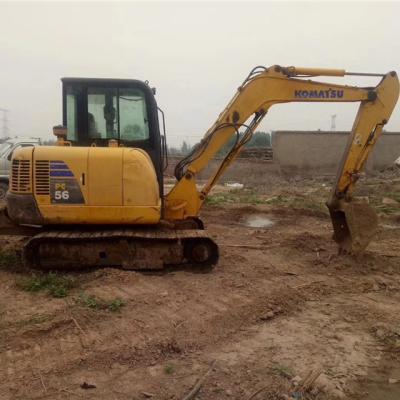 China Pequeño excavador usado Komats U PC56 PC55 Mini Excavator 6 toneladas con buenas condiciones de trabajo en venta